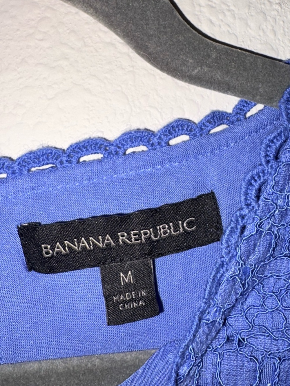 Banana Republic Cornflower Blue Lace Long-Sleeve Top - Picture 3 of 6
